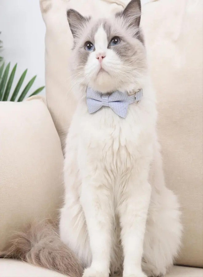 KittuPet Plaid Print Pet Puppy Dogs Adjustable Bow Tie Collar Necktie Bowknot Checkered Bowtie Holiday Wedding Decoration Accessories - Image 2